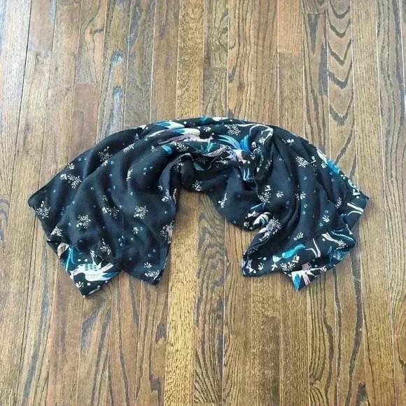 American Eagle Vintage Infinity Scarf w/ Peacock Design - Picture 1 of 10